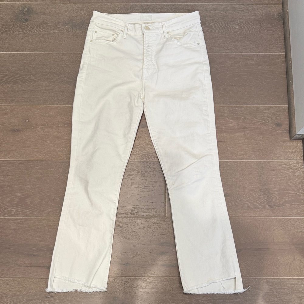 MOTHER The Insider Crop Step Fray Denim